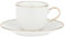 LA PORCELLANA BIANCA - Taza de café con platillo de porcelana, capacidad 90 ml, colección Majestà