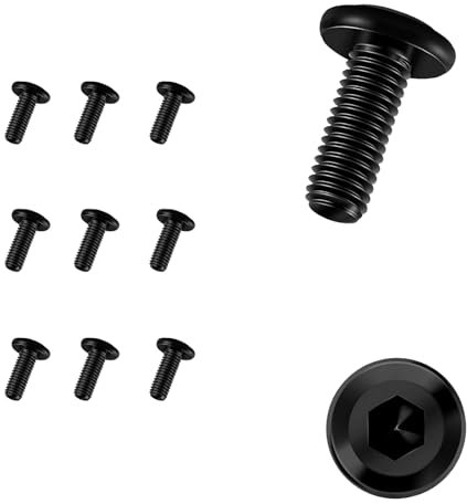 10 Pezzi Viti M5 x 16,Viti m5,Bulloni,Vite,Acciaio Inossidabile A2 V2A,Esagono Incassato,Completamente Filettato,Nero(M5 x 16)