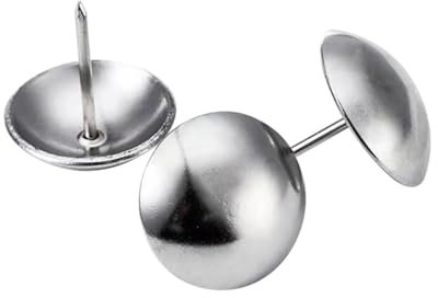 Operitacx 100stücke Polsternägel Silber Rundkopf Antike Messing Optik Möbelnägel Für Sofa Dekoration Handwerk Vintage Reißnägel Geeignet Für Polsterarbeiten Und Memo Boards