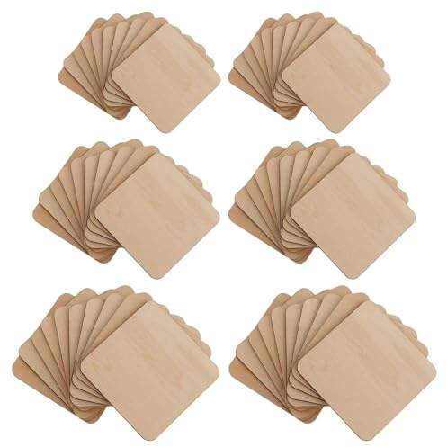 YSJCHEBS 60 Pezzi Trucioli di Legno Tagliati, Trucioli di Legno per Artigianato, Materiali Creativi Fatti A Mano, Possono Essere Utilizzati per La Pittura, Decorazioni Fai da Te