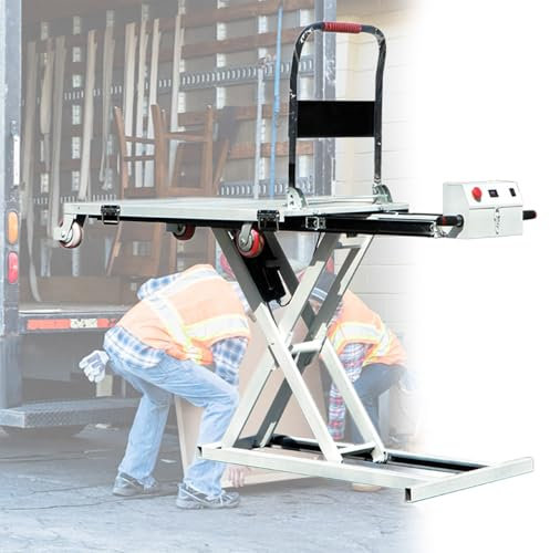 GESAIDES Plataforma Elevadora de Materiales, Plataforma para Transpaletas, Mesa Elevadora, Elevación Máxima de 270 kg y 102 cm con 4 Ruedas Giratorias, para Manipulación y Transporte de Materiales