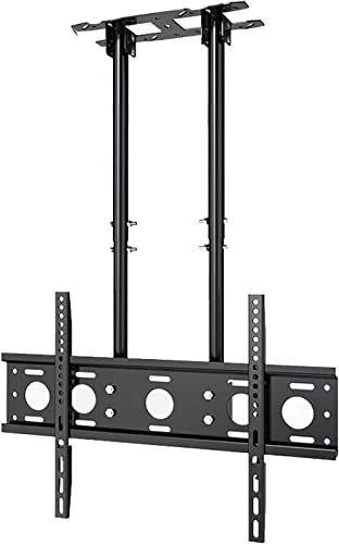 Supporto TV sospeso, Supporto TV soffitto Multifunzione con Altezza Regolabile, Supporto TV Regolabile con inclinazione 0 a 20°, la Maggior Parte dei televisori 40 a 85 Pollici, Adatto soffitti Piani