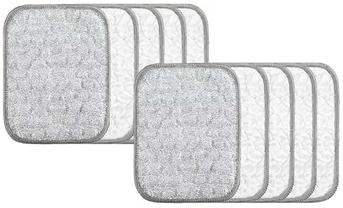 Neu Geschirrspüllappen Spüllappen, Draht-Geschirrspüllappen,Wire Dishwashing Rags, Stahldraht- waschbar Geschirrtücher, Kratzfreie Draht-Spültücher für Küch, Putzlappen Zweilagig aus für Küche (10)