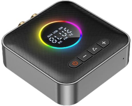 Agwuoetr Bluetooth 5.4 Trasmettitore Ricevitore FM Modulatore Trasmettitore 3.5MM AUX Tipo-C Interfaccia Multi-Point Hifi Musica