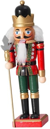 rockible Cascanueces de Madera de 25 cm, Figura de marioneta, Adorno Pintado a Mano para Festivales, decoración para estantes, centros de Mesa, Style a