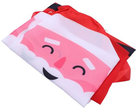NUOBESTY Weihnachts Windfahne Santa Claus 13X120cm Roter Windsack aus Schnelltrocknendem Stoff Wetterfeste Gartendekoration für Außenbereich