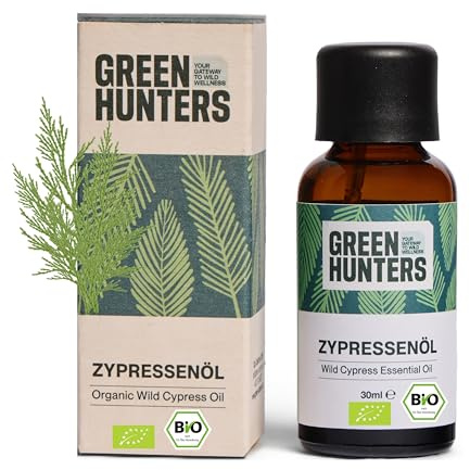 Green Hunters Zypressenöl 30 ml – Ätherisches Öl – 100% naturrein