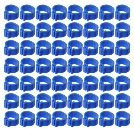 NOLITOY 100 Pcs Dark Blue 10mm Pigeon Foot Rings Identification Leg Bands for Racing and Domestic Birds Bird Accessories