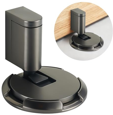 Vkwcck Türstopper Boden, Mechanischer Türkeil Türstopper Wand | Türschließer Türklinkenpuffer Door Stopper, Verstellbarer Ohne Bohren Tür Stopper Boden Türfeststeller mit Kleber & Schrauben