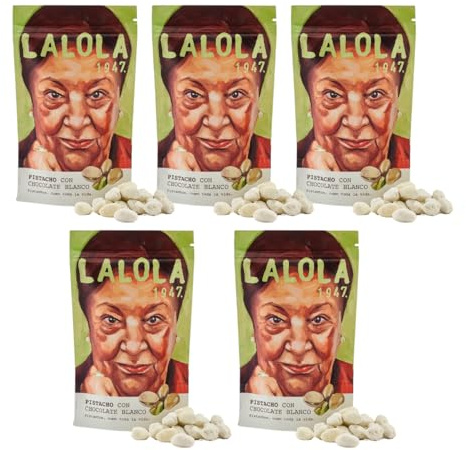 LALOLA 1947 - Pistachos con chocolate blanco 5x80 g