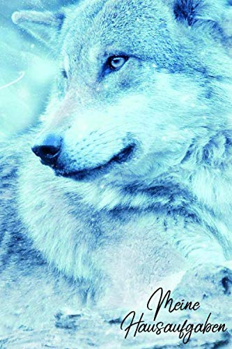 Meine Hausaufgaben: Hausaufgabenheft Wolf - Hausaufgabenheft 2019/2020 - Grundschule/Schule - Schülerkalender mit Stundenplan, Notenübersicht und ... Schuljahr - ca. DIN A5 - glänzendes Softcover