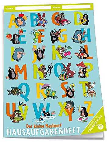 Trötsch Hausaufgabenheft Der kleine Maulwurf: A5, 96 Seiten, mit extra starkem Klarsichtumschlag