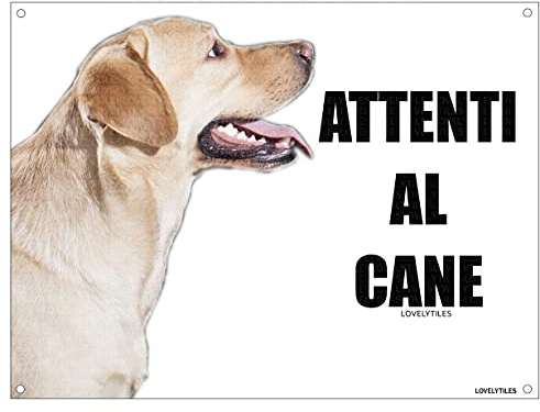 Labrador cuidado con el Perro Mod 3 Placa cartel de metal