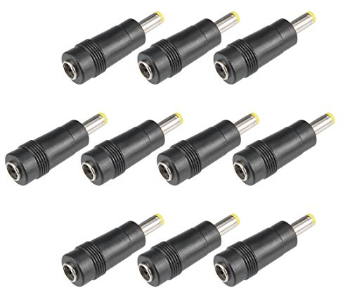 sourcing map DC Power Connector 5.5x2.1mm Female Jack to 4.8x1.7mm Male Adapter Barrel Connector 10pcs