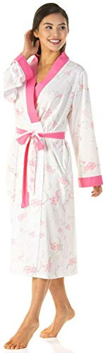 Robe de chambre longue en jersey de polycoton pour femme Taille 38-52