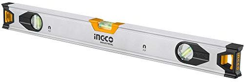 Ingco HSL38060M - Nivel de burbuja con 3 imanes potentes (60 cm)
