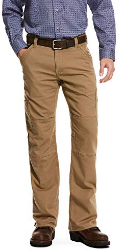 ARIAT Men’s Flame Resistant M5 Cordura Stretch DuraLight Canvas Stackable Straight Leg Pant Field Khaki