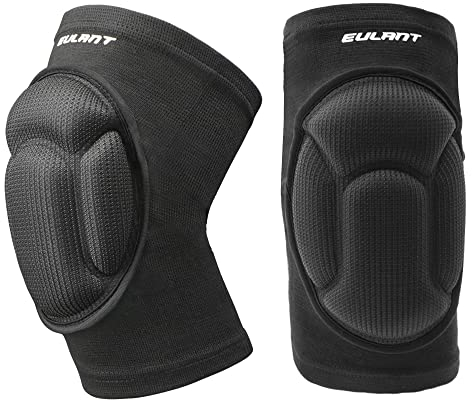 EULANT Knieschoner Volleyball, Knieschützer Arbeiten für Damen Herren, Dicker Schwamm Knieprotektoren für MTB Basketball Fußball Skaten Kampfsport MMA Tanzen Garten Wandern Airsoft Torwart,M