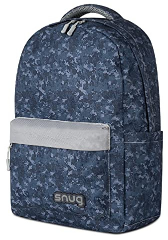 Snug Kids Backpack for School, Sports and Travel Perfect for Ages 4+ (Black Digi Camo)