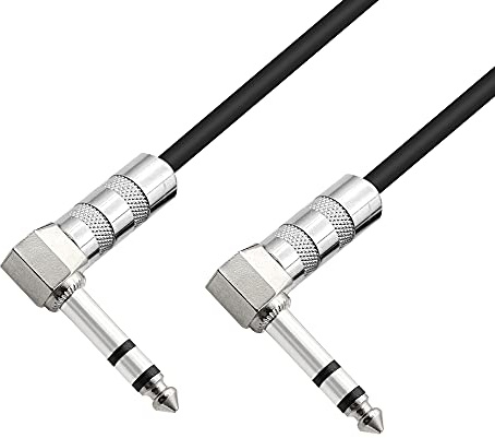 PNGKNYOCN Cavo TRS maschio ad angolo retto da 6,35 mm a maschio da 6,35 mm a 90 gradi per chitarra, amplificatori, mixer, microfoni, ecc. 50 cm