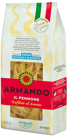 ARMANDO Il Pennone, Pasta di Semola di Grano Duro, 12x500g | Trafilato al Bronzo, Grano 100% Italiano di Filiera, Totale 6 kg