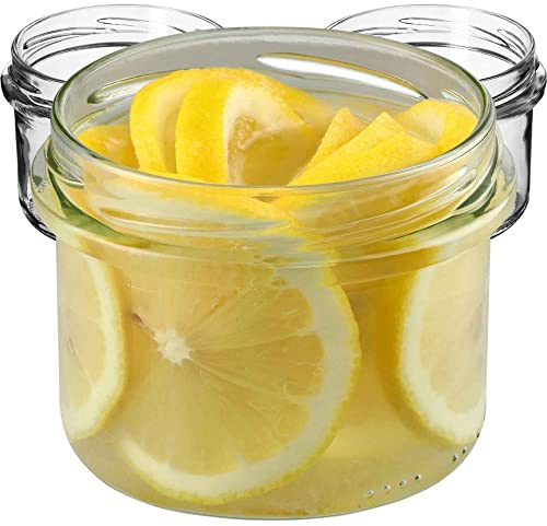 KADAX 50er Set Marmeladengläser 235ml TO82, Einmachgläser Vorratsgläser Mason Jar mit Schraubdeckel, Luftdichte Schraubgläser, Honig & Konfitüre