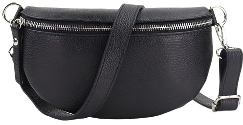 Blade Bauchtasche Damen Echtleder, stylische Gürteltasche Damen mit abnehmbarem Leder verstellbarem breiter Gurt, Crossbody Bag Damen, Hochwertige Brusttasche für Frauen