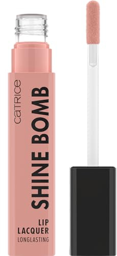 Catrice Shine Bomb Lip Lacquer, rossetto, n. 010, nude, a lunga durata, risultato immediato, lucido, intenso, vegano, senza olio, senza parabeni, senza particelle di microplastica, confezione da 1 (3