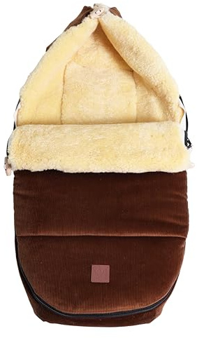 Kaiser 65342 FILIA CORD, Lammfell Babyschalen Fußsack (brown)