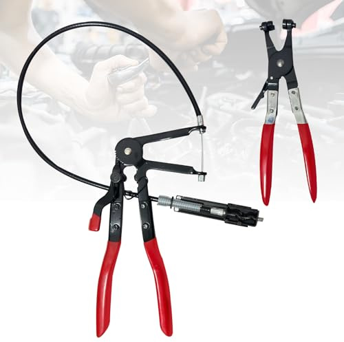 2PCS Hose Clamp Pliers, Hose Clip Pliers with Straight Neck, for Automotive Fuel, Oil, Coolant, Radiator Hoses