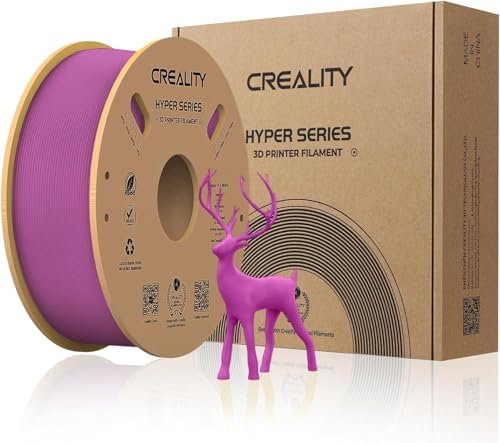 Creality Official Hyper PLA Filament Lila 1KG, 3D Drucker Filament für Hochgeschwindigkeitsdruck, langlebig und widerstandsfähig, glatt, Überhang Leistung Maßgenauigkeit +/-0.03mm, 2.2lbs/Spool