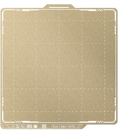 BIQU Doppelseitig Textured PEI Druckplatte, Flexibles Druckbett 257x257mm | Kompatibel mit Bambu-lab X1 X1C X1E P1P P1S A1 3D-Drucker, Magnetisch Spring Steel Druckbett