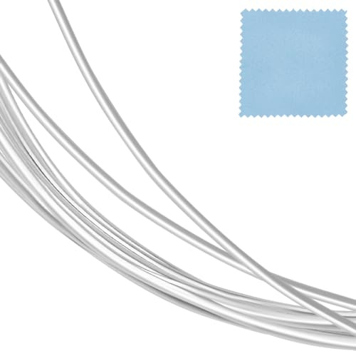 Beebeecraft Draht Aus Feinem Sterlingsilber 1 mm 18 Gauge 999 1.64 Fuß Zum Basteln von Schmuck Absolut Weicher Runder Draht Für Selbstgemachte Armbänder Ohrringe Schmuckherstellung Zubehör