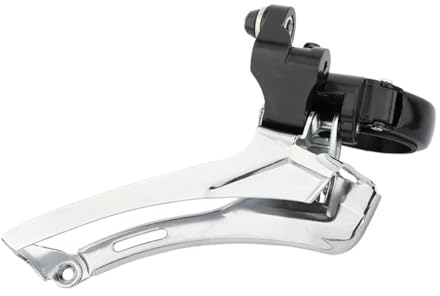 HOUSON Vorn Umwerfer, 3 Fach Fahrrad Umwerfer Kompatibel mit 31,8 / 34,9mm Rohrdurchmesser für Rennrad (7/8/9/10/11 Fach)