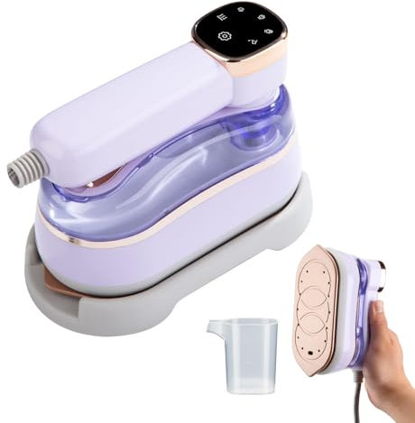 SDTOOP Ferro da Stiro a Vapore Portatile, Stiratura e vaporizzazione in 2 in 1, Display a LED, Riscaldamento rapido in 3 Secondi, Adatto for Viaggi di Lavoro e dormitorio(Blue)