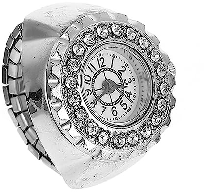 LIFKOME Elektronische Ringuhr Als Schmuckuhr Für Damen Mit Dekorativem Design Und Glänzender Oberfläche Praktisch Zum Anzeigen Der Uhrzeit