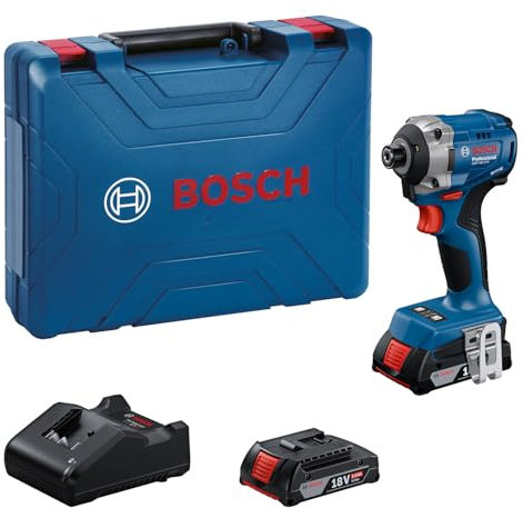 Bosch Professional 18V System Avvitatore con percussione a batteria GDR 18V-215 (incl. 2x GBA 18V 2.0Ah, caricabatteria GAL 18V-20, MPP Case)