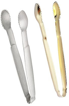 Cabilock Pinces À Sucre En Acier Inoxydable 10Cm 2 Pièces Pour Café Buffet Fête Ramassage Glaçons Bonbons Collations