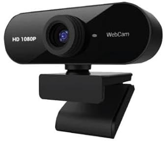Nilox, Webcam HD 1080p, 30 fps med fast fokus, inbyggd mikrofon, 78° betraktningsvinkel, 160 cm kabel, kompatibel med Windows och Mac OS, Plug & Play, Svart