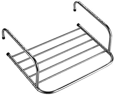 Tendedero Plegable de Acero Inoxidable para Ropa y Toallas, para Uso en Interiores y Exteriores, fácil de Instalar en el alféizar de la Puerta, barandilla, Pasillo, balcón, tendedero para ro