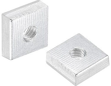 QUARKZMAN Tuercas Cuadradas, Kit de Surtido de Tuercas Cuadradas Zincadas M5X11Mmx4Mm de Rosca Métrica Gruesa, 25 Piezas