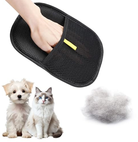 Sinmaklin Pet Hair Remover Gloves, Static Removal Gloves Pet Hair, Reusable Animal Hair Removal Gloves for Dogs and Cats, Easy to Clean Pet Fur from Clothes, Sofa, Bed and Carpet, Cat Grooming Glove