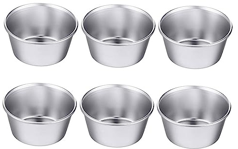 ULTECHNOVO 6pcs Cake Mold Carbon Steel Nonstick Muffin Mold for Baking Decorative Cake Pans for Kitchen Restaurant