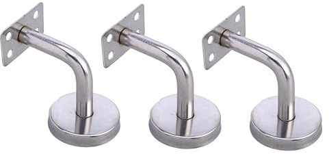 iplusmile 3piezas Soporte De Acero Inoxidable Soporte De Barandilla De Escalera Para Pared De Pasamanos Para Pared Color Plateado