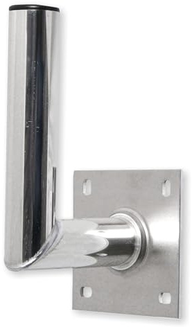 Koscom Wandhalterung Alu Abstand 15 cm I Wandhalter Satellitenschüssel | bis zu 90cm Durchmesser & Wetterstationen I Alurohr Durchmesser 50 mm I Winkel Wandhalterung für Sat Antenne