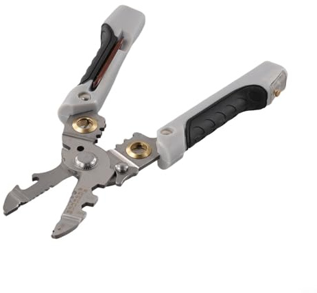 Herramienta pelacables 21 en 1 multifuncional crimpadora cortador de cables alicates para cableado eléctrico con construcción de acero inoxidable y Ergon