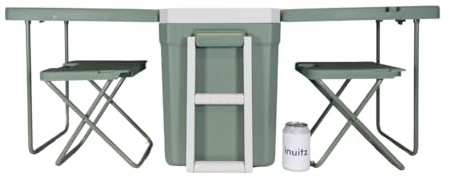 Inuitz Nevera Portatil con Ruedas 30 litros - Nevera con Mesa y Sillas Integrado - Ideal para Familias
