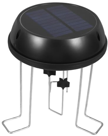 Homoyoyo Agitateur pour Bassin Support pour Agitateur, Support pour Bain d'oiseaux, Solaire, Abs, Noir, pour Bassin et Bain d'oiseaux, Jardins Extérieurs et Patios, Crée des Effets