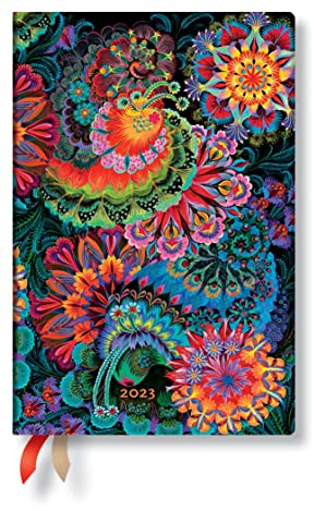 Moonlight (Olena’s Garden) Mini Verso Dayplanner 2023: Hardcover, Verso Layout, 100 gsm, elastic closure