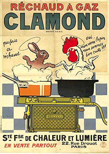 Carnet Blanc Affiche Réchaud à gaz Clamond